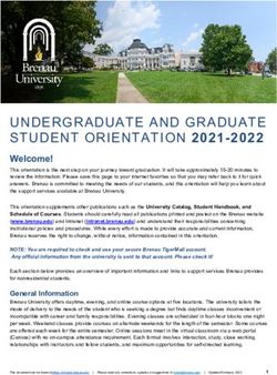 UNDERGRADUATE AND GRADUATE STUDENT ORIENTATION 2021-2022