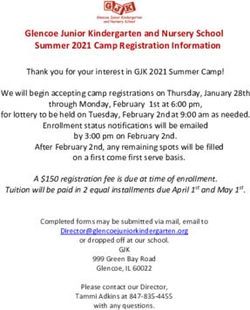 Glencoe Junior Kindergarten and Nursery School Summer 2021 Camp Registration Information