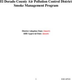 El Dorado County Air Pollution Control District Smoke Management Program - District Adoption Date: (insert) ARB Approval Date: (insert)