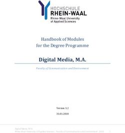 For the Degree Programme 31.01.2018 - Digital Media, M.A - Hochschule Rhein-Waal