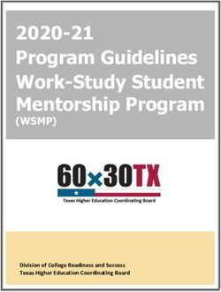 2020-21 Program Guidelines Work-Study Student Mentorship Program - (WSMP) - Division of College Readiness and Success Texas Higher Education ...