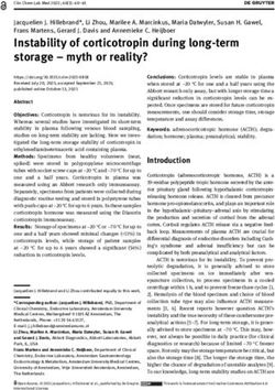 Instability of corticotropin during long-term storage - myth or reality? - De Gruyter