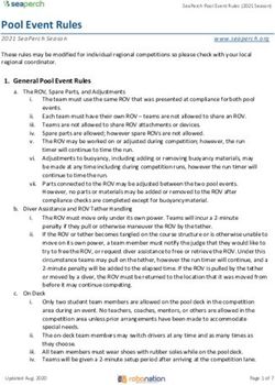 POOL EVENT RULES - ROBONATION