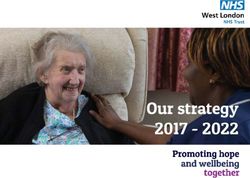 Our strategy 2017 2022 - West London NHS Trust