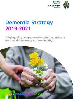 Dementia Strategy 2019-2021 - "High quality compassionate care that makes a positive difference to our community" - Isle of Wight NHS Trust