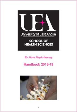 Handbook 2018-19 BSc Hons Physiotherapy - The UEA Portal