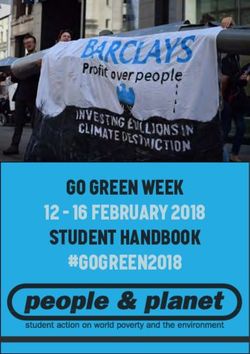 GO GREEN WEEk 12 - 16 FEBRUARY 2018 - Student handbook #gogreen2018 - People & Planet