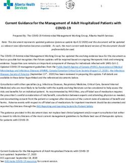COVID-19 Current Guidance for the Management of Adult Hospitalized Patients with