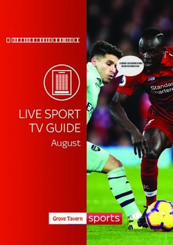 LIVE SPORT TV GUIDE August