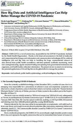How Big Data and Artificial Intelligence Can Help Better Manage the COVID-19 Pandemic - MDPI