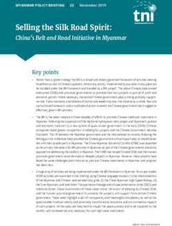 Selling the Silk Road Spirit: China's Belt and Road Initiative in Myanmar - Transnational Institute
