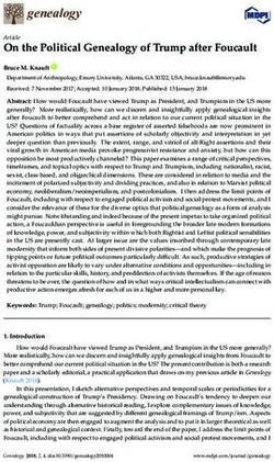 On the Political Genealogy of Trump after Foucault - MDPI