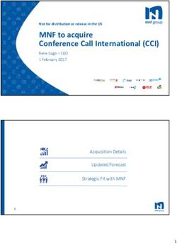 MNF to acquire Conference Call International (CCI) - Acquisition Details Updated Forecast Strategic Fit with MNF - MNF Group