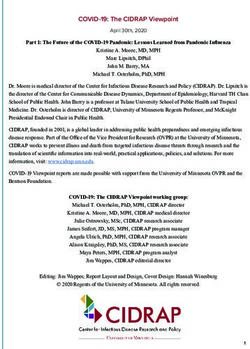 COVID-19: The CIDRAP Viewpoint