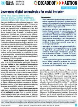 Leveraging digital technologies for social inclusion - the ...
