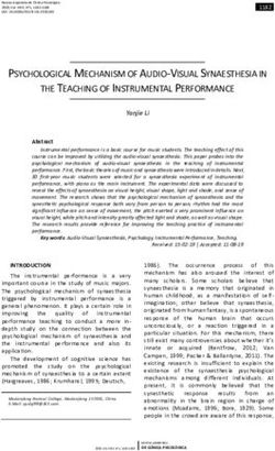 PSYCHOLOGICAL MECHANISM OF AUDIO-VISUAL SYNAESTHESIA IN THE TEACHING OF INSTRUMENTAL PERFORMANCE