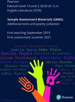 Sample Assessment Materials (SAMs) - Additional texts and poetry collection Pearson Edexcel Level 1/Level 2 GCSE (9-1) in English Literature ...