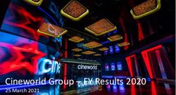 Cineworld Group - FY Results 2020 - 25 March 2021