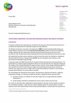 TRUSTPOWER SUBMISSION: ACCELERATING RENEWABLE ENERGY AND ENERGY EFFICIENCY