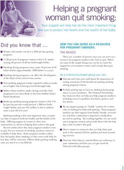 Helping a pregnant woman quit smoking