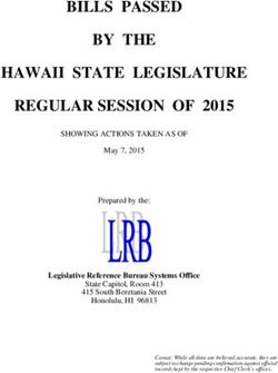 BILLS PASSED BY THE HAWAII STATE LEGISLATURE REGULAR SESSION OF 2015