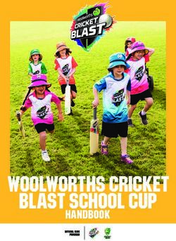 WOOLWORTHS CRICKET BLAST SCHOOL CUP - HANDbook - Community Cricket