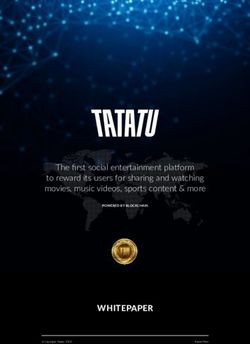 WHITEPAPER - THE FIRST SOCIAL ENTERTAINMENT PLATFORM TO REWARD ITS USERS FOR SHARING AND WATCHING MOVIES, MUSIC VIDEOS, SPORTS CONTENT & MORE - TATATU