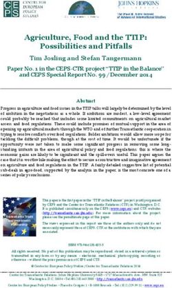 Agriculture, Food and the TTIP: Possibilities and Pitfalls