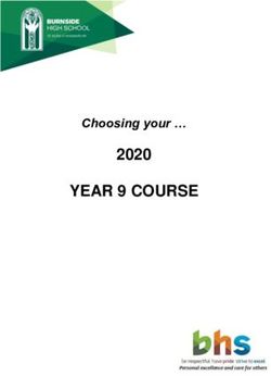 YEAR 9 COURSE 2020 Choosing your - Burnside High School