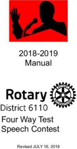 Manual Four Way Test Speech Contest 2018-2019 - Revised JULY 16, 2018 - Rotary District 6110