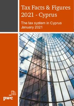 TAX FACTS & FIGURES 2021 - CYPRUS - THE TAX SYSTEM IN CYPRUS JANUARY 2021 - PWC CYPRUS