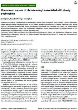 Uncommon causes of chronic cough associated with airway eosinophilia
