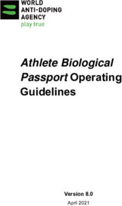 Athlete Biological Passport Operating Guidelines - Version 8.0 April 2021 - WADA