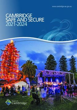 CAMBRIDGE SAFE AND SECURE - 2021-2024 www.cambridge.wa.gov.au