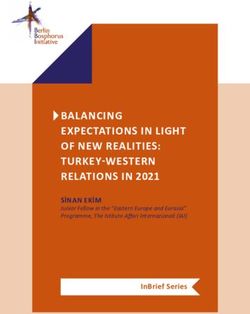 BALANCING EXPECTATIONS IN LIGHT OF NEW REALITIES: TURKEY-WESTERN RELATIONS IN 2021 - SİNAN EKİM - Berlin Bosphorus ...