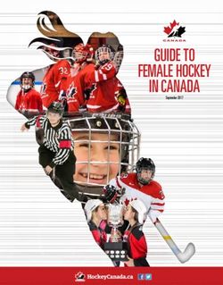 GUIDE TO FEMALE HOCKEY IN CANADA - September 2017
