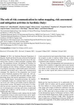 The role of risk communication in radon mapping, risk assessment and mitigation activities in Sardinia (Italy) - ADGEO