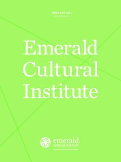 Emerald Cultural Institute - PRICE LIST 2021 IRELAND & UK