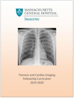 Thoracic and Cardiac Imaging Fellowship Curriculum 2019-2020