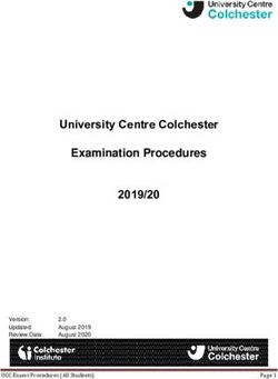 University Centre Colchester Examination Procedures 2019/20 - Colchester Institute