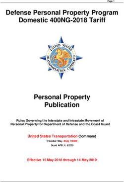 Defense Personal Property Program Domestic 400NG-2018 Tariff - Personal Property Publication - International Association of Movers