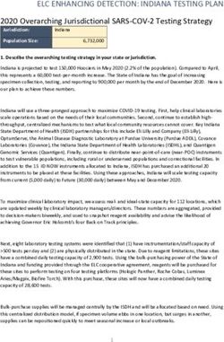 ELC ENHANCING DETECTION: INDIANA TESTING PLAN - HHS.gov