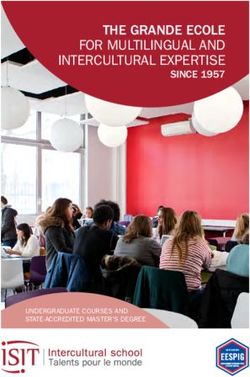THE GRANDE ECOLE FOR MULTILINGUAL AND INTERCULTURAL EXPERTISE - siNCE 1957 - UNDERGRADUATE COURSES AND STATE-ACCREDITED MASTER'S DEGREE - ISIT