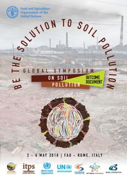 GLOBAL SYMPOSIUM ON SOIL OUTCOME DOCUMENT 2 - 4 MAY 2018 | FAO - ROME, ITALY