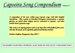 Capoeira Song Compendium Version 1.0