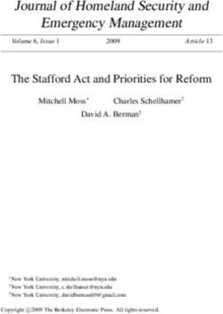 Journal of Homeland Security and Emergency Management