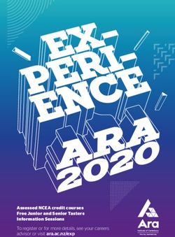 EXPERIENCE - ARA 2020 - Assessed NCEA credit courses, Free Junior and Senior Tasters, Information Sessions