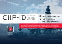 19 20 September 2018 The Trans Resort Kuta, Bali - Indonesia - Strengthening Multi-Stakeholder Coordination and Improving ICT Sector-Wide ...