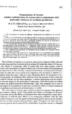 Fermentation of various soluble carbohydrates by rumen micro -organisms with particular reference to methane production