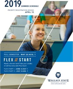 2019SUMMER SCHEDULE APRIL 15 - PRIORITY REGISTRATION BEGINS - Wallace State Community College